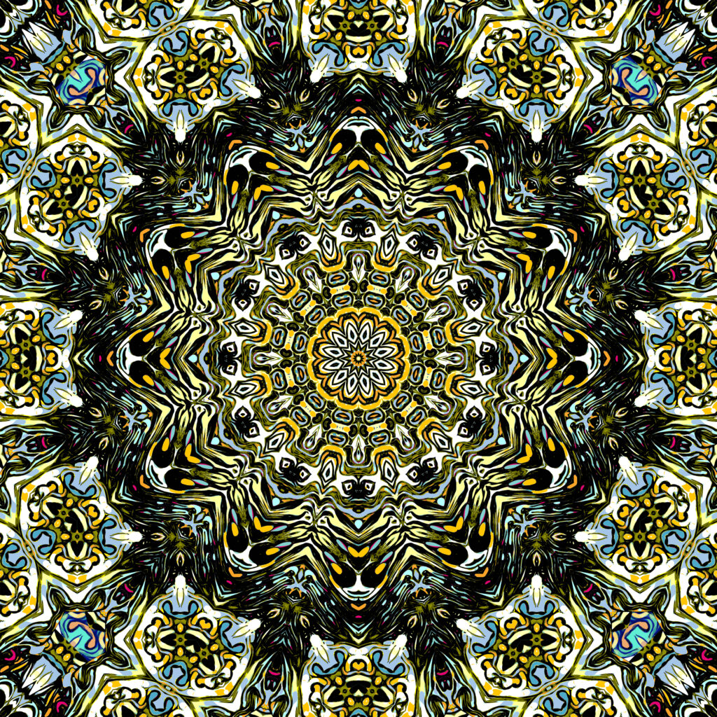 Mesmerizing Fractal Wallpaper: Intricate Circular Pattern Design