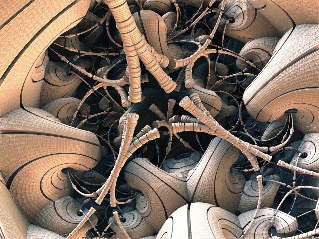 Intricate 2000x1500 Fractal Wallpaper - Abstract 3D Background Design