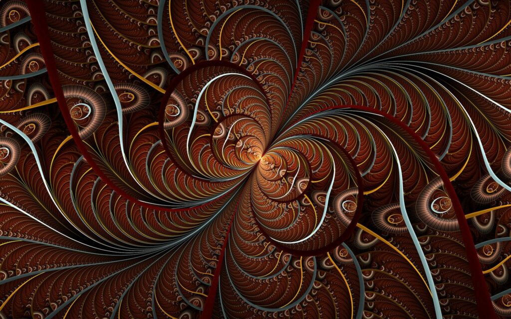 Iintricate Fractal Design Wallpaper: Rich Tones & Patterns 1920x1200