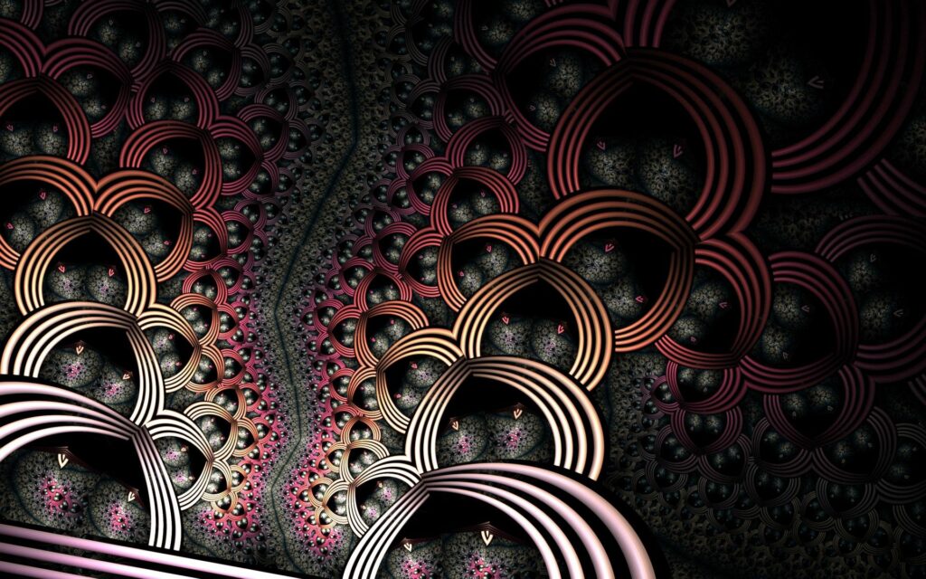 Intricate Fractal Wallpaper: Dynamic Loops & Colorful Patterns