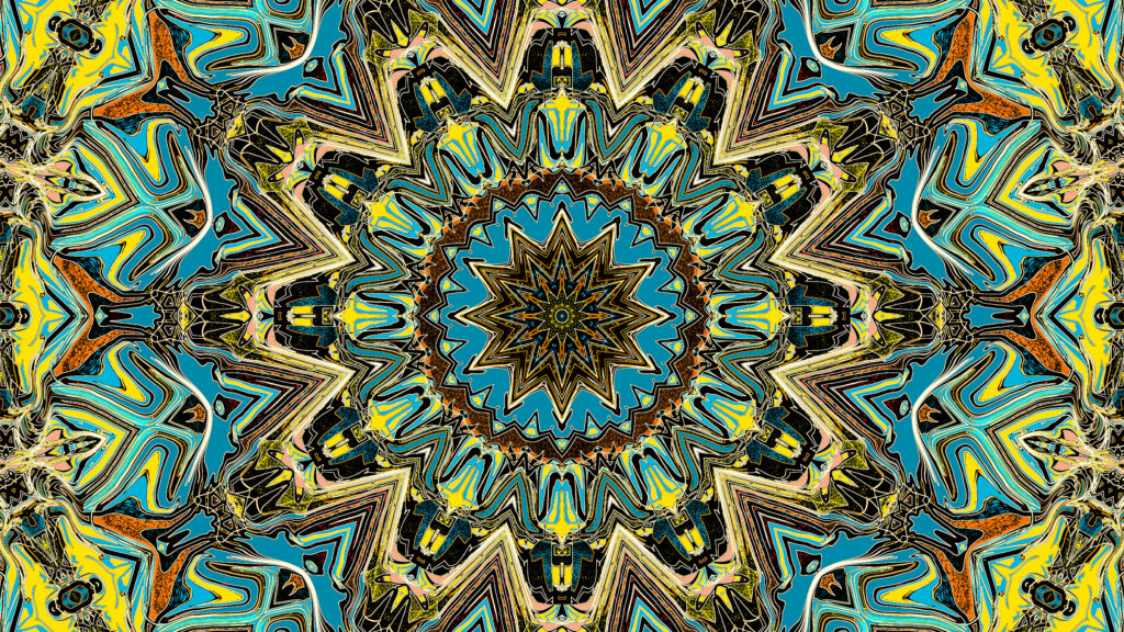 Vibrant Fractal Wallpaper: Intricate Symmetrical Patterns & Colors