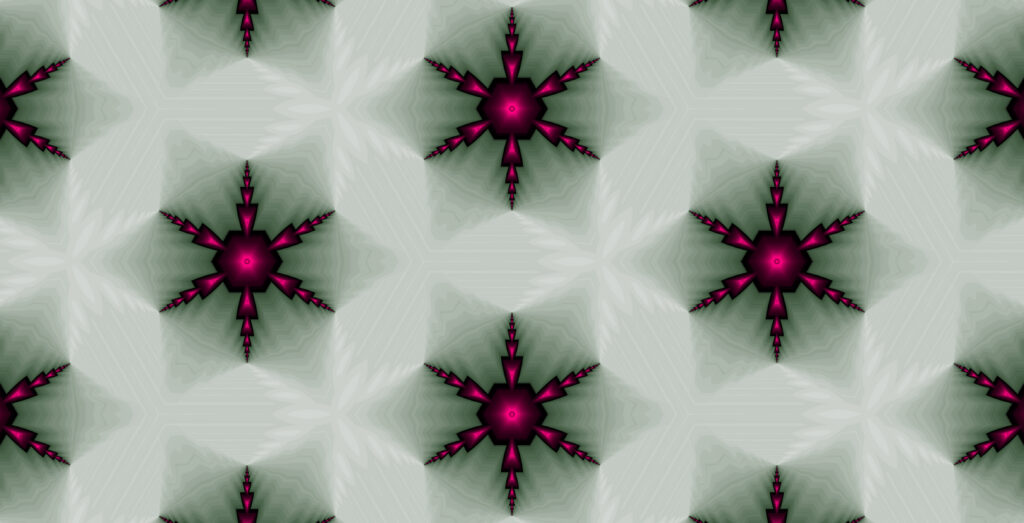 “Vibrant Fractal Wallpaper: Intricate Patterns in Magenta & Green”