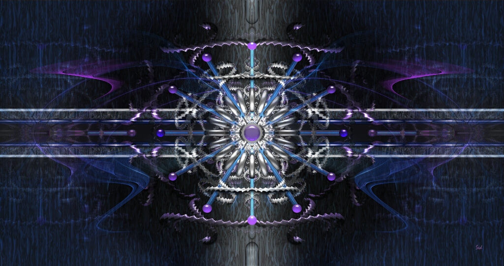 Vibrant Fractal Wallpaper: 4096x2160 Symmetrical Abstract Design
