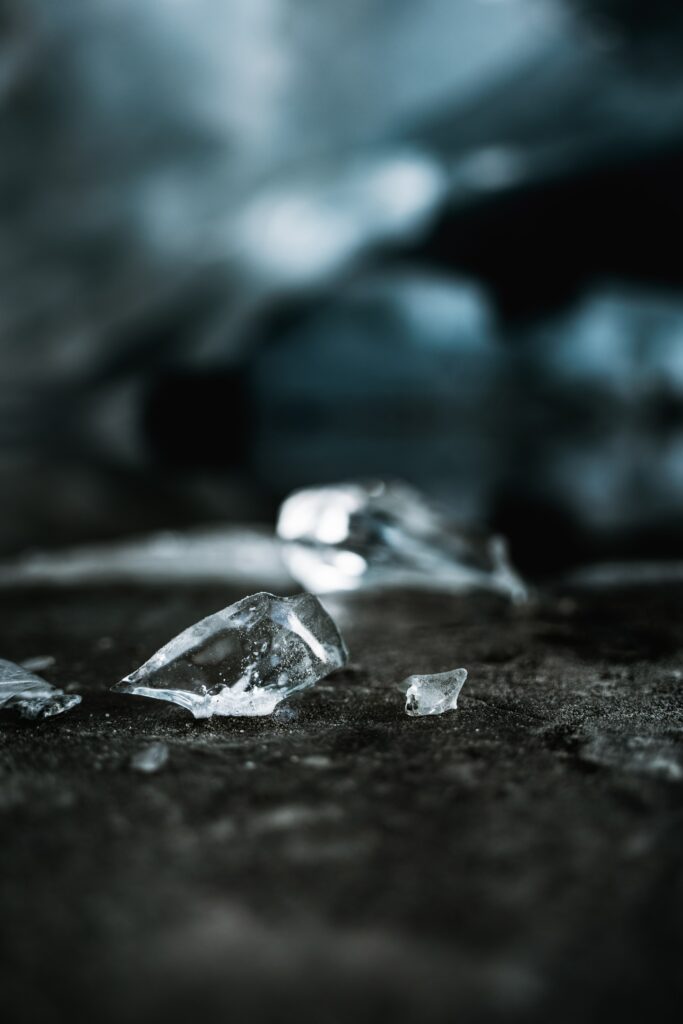 Intricate Ice Shards: Macro Image for Frosty Wallpaper Background