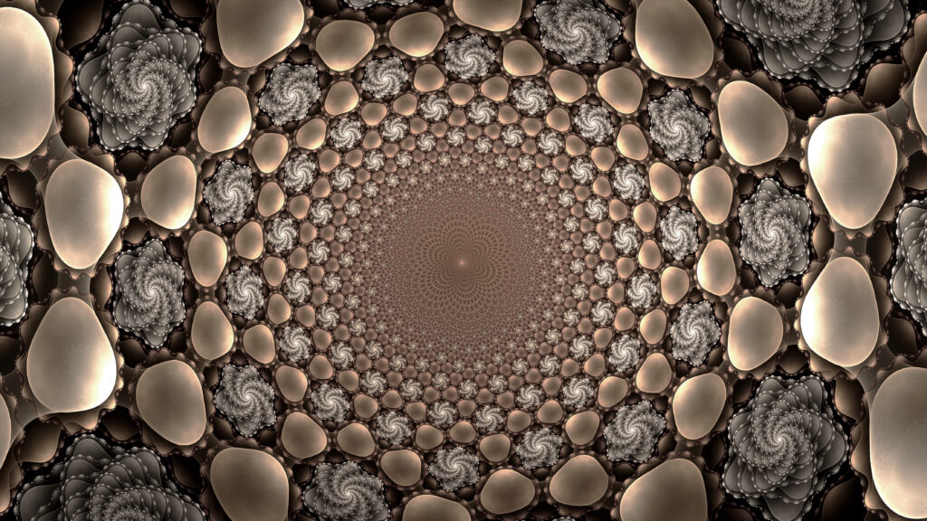 Intricate Geometric Background Wallpaper with Fractal Spiral Design