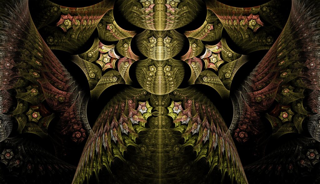 Intricate Gold Fractal Wallpaper - Luxurious Abstract Patterns 3476x2000