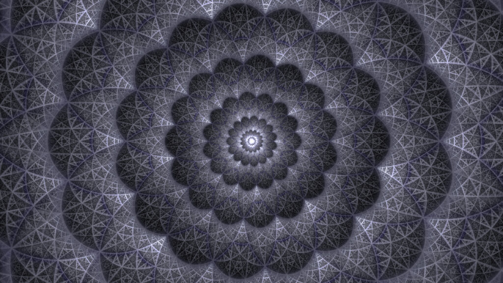 Intricate Gray Fractal Wallpaper - Captivating Abstract Background