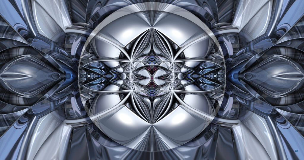 Mesmerizing Gray Fractal Wallpaper - Intricate Abstract Design