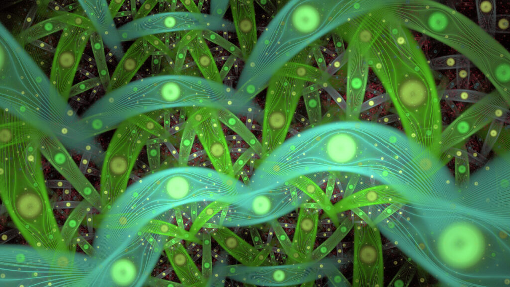 Intricate Green Fractal Wallpaper - High-Res Abstract Background