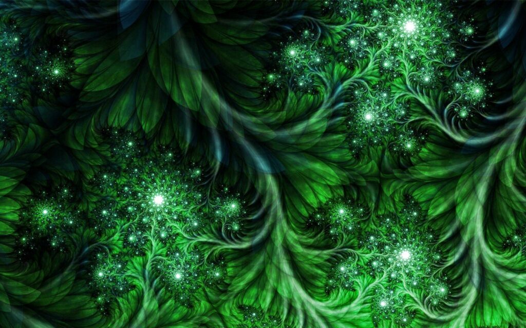 Intricate Green Fractal Wallpaper - Lush 1680x1050 Background