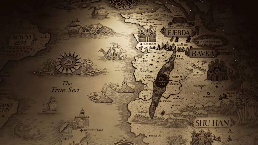 Intricate Grishaverse Map Wallpaper: Ravka, Fjerdan & Shu Han