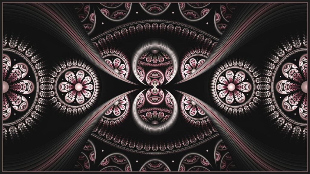 Abstract Symmetry - Vibrant Circles and Intricate Lines - High Definition Mandala Wallpaper
