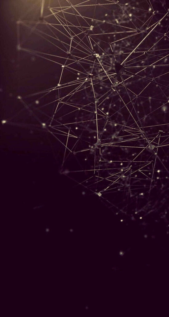 Illuminated Lines & Nodes: Modern Tech-Inspired Abstract Wallpaper