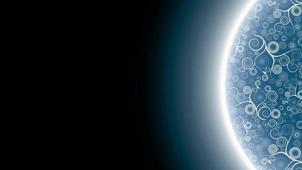 Intricate Illuminated Semi-Circle Wallpaper on Dark Background