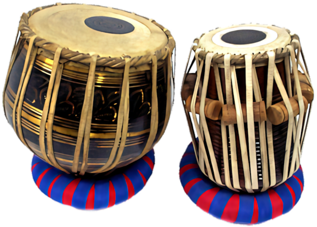 Traditional Indian Tabla Drums Wallpaper - Elegant & Colorful Design