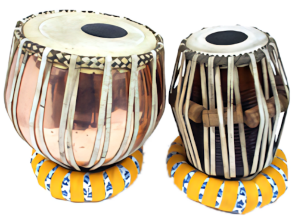 “Elegant Indian Tabla Drums Wallpaper - Intricate Design & Colorful Bases”