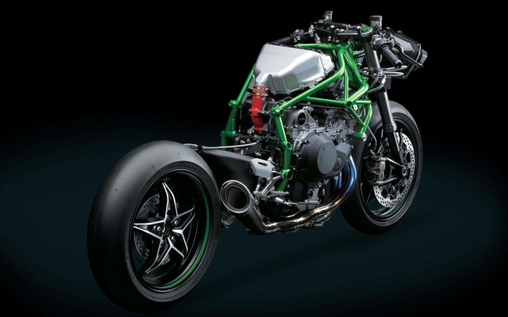 Intricate Kawasaki Ninja H2R Wallpaper: Power & Design Excellence
