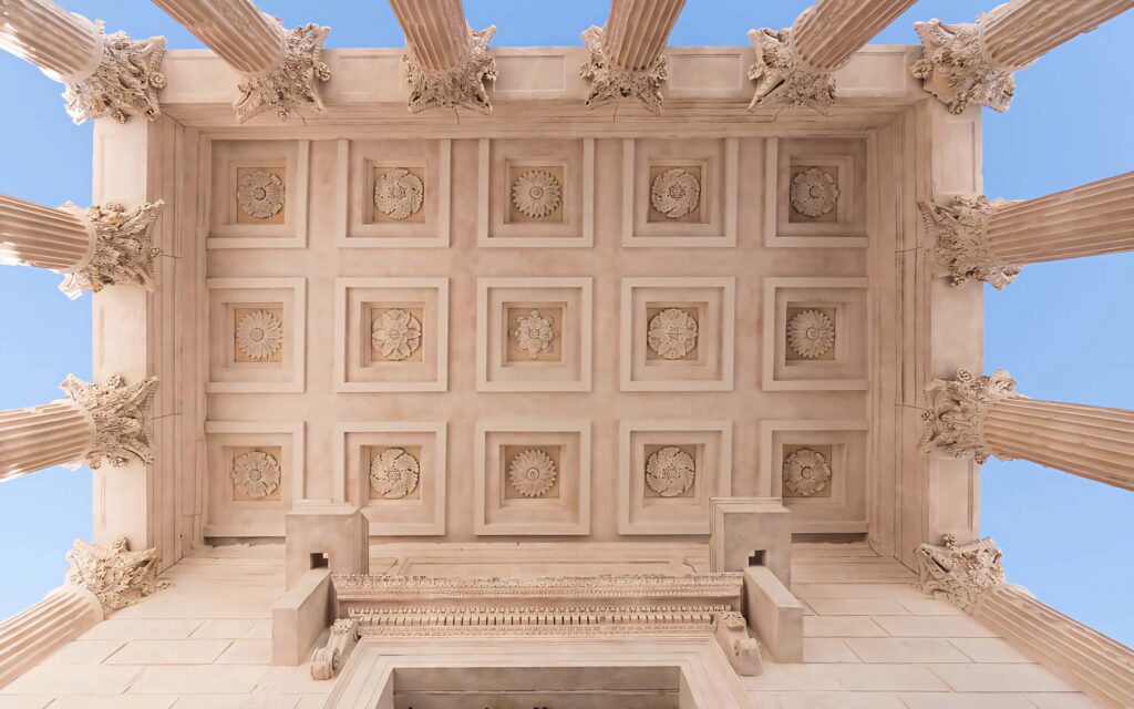 Stunning Maison Carrée Ceiling Wallpaper - Architectural Beauty in France