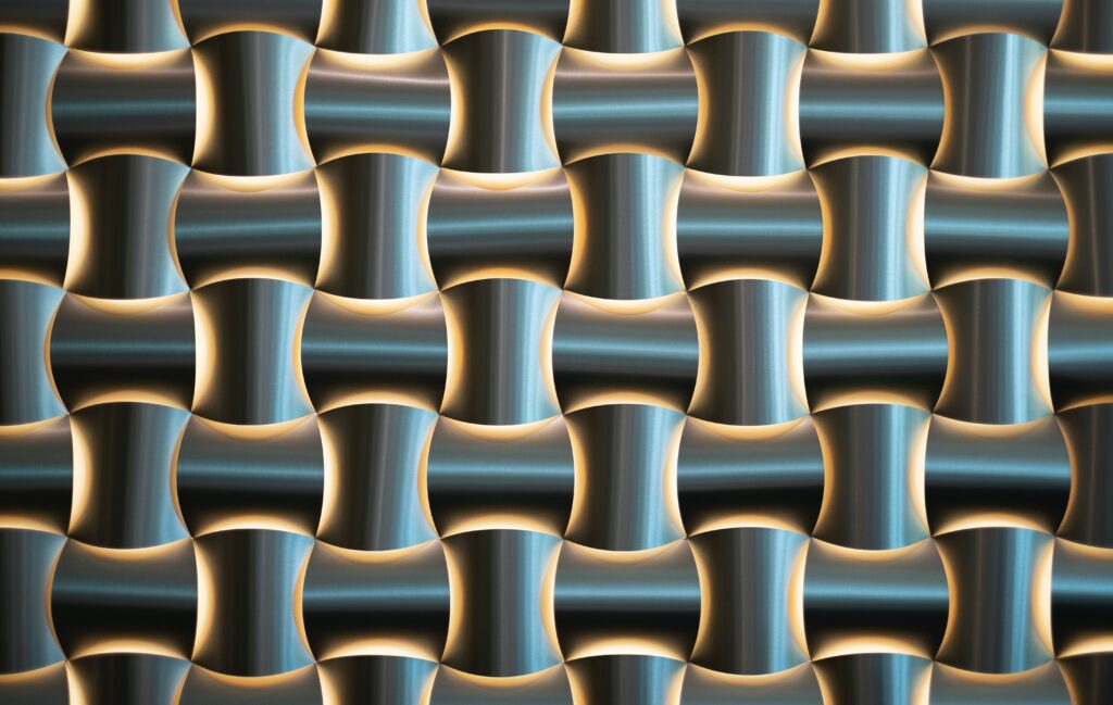 Intricate Metallic Wallpaper: Dynamic 3D Background Design