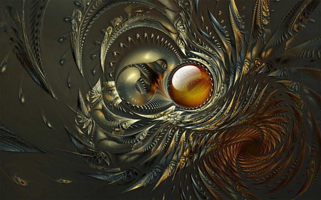 Mesmerizing Metallic Wallpaper with Reflective Spheres - 1920x1200