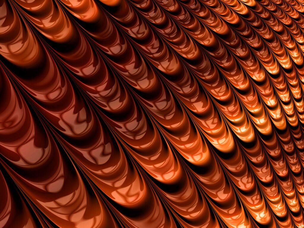 Intricate Metallic Wave Pattern Wallpaper - Glossy Background Design