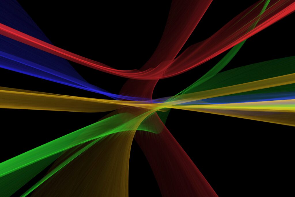 Intricate Multicolored Fractal Wallpaper on Black Background 6000x4000