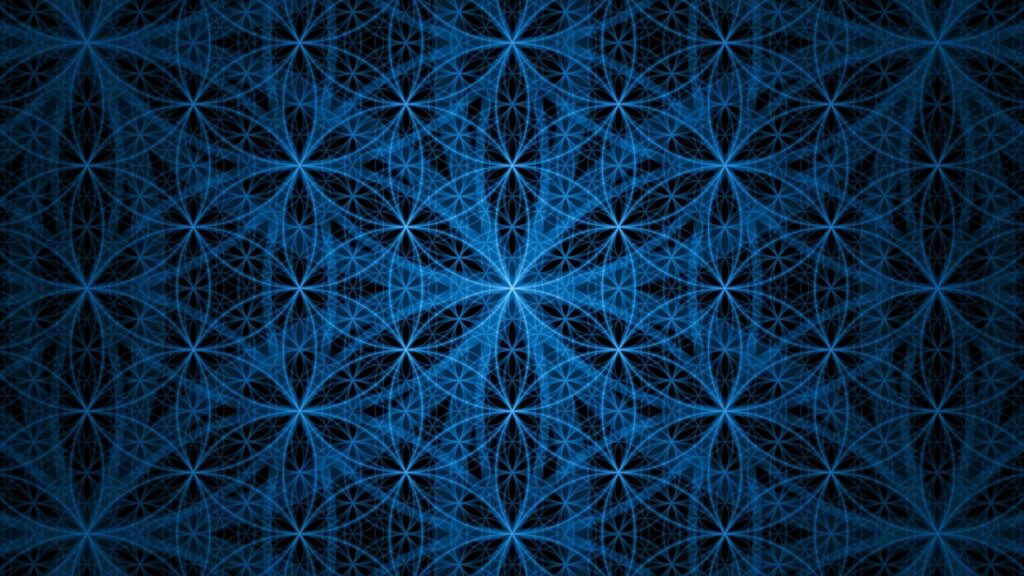Neon Blue Geometric Pattern Wallpaper - 1920x1080 Dark Background