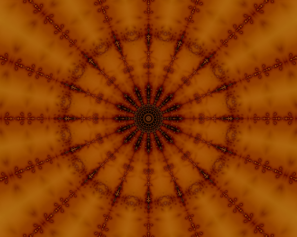 Intricate Orange Circular Pattern Wallpaper - Mesmerizing Background