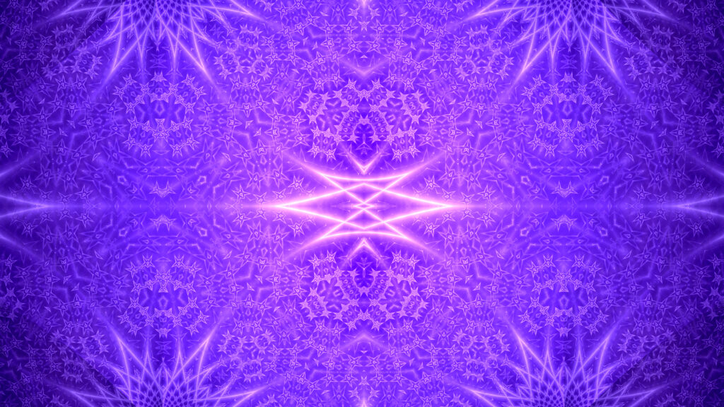 Vivid Purple Fractal Wallpaper: Intricate Abstract Design 7500x4219