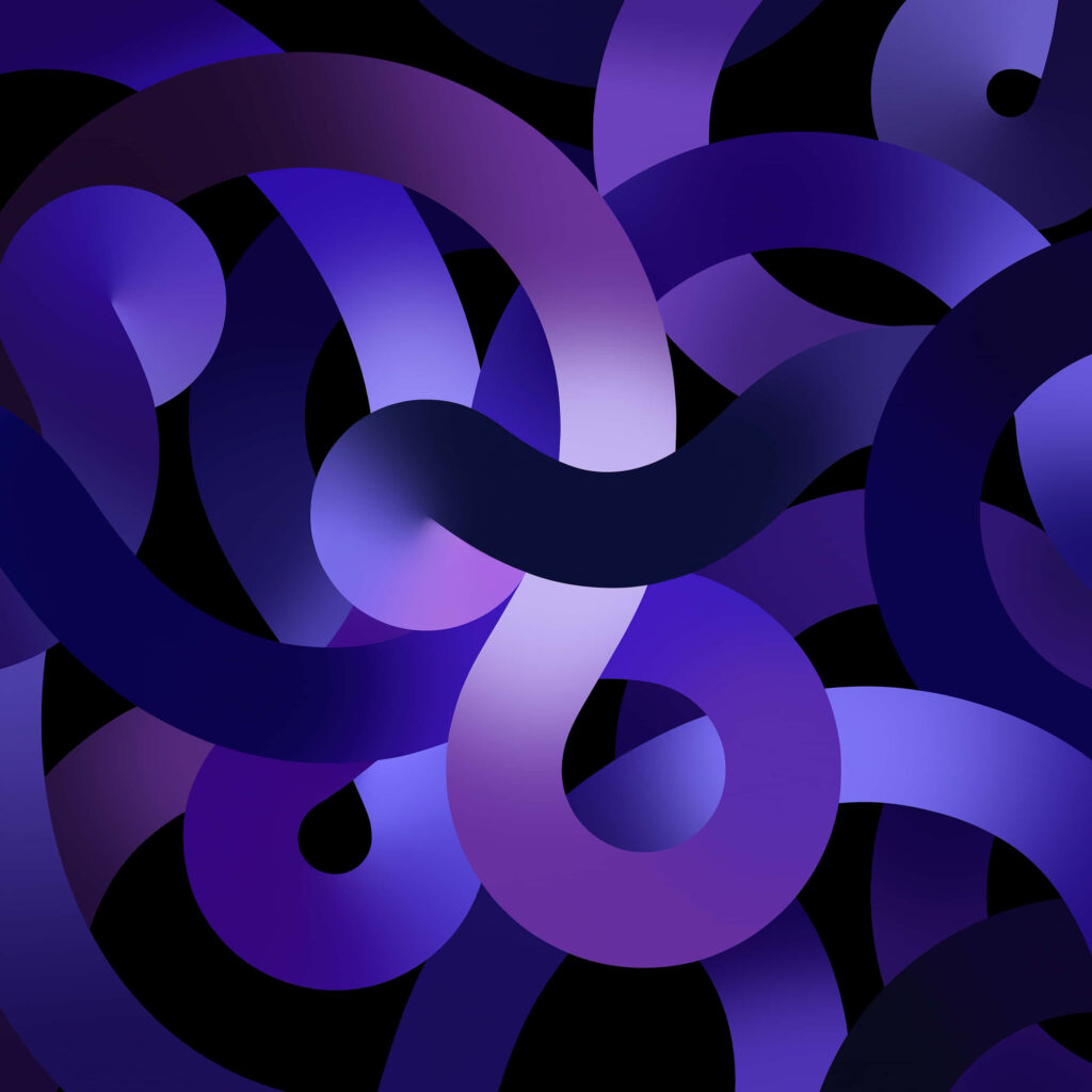Intricate Purple Spiral Wallpaper - Striking Dark Background Design