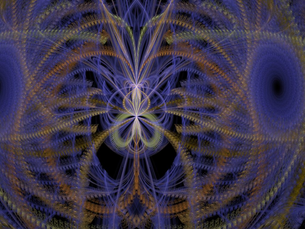 Intricate Purple and Gold Fractal Wallpaper - 4000x3000 Background