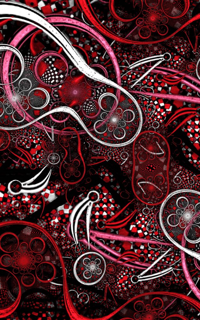 Dynamic Red Fractal Wallpaper: Intricate Patterns & Depth