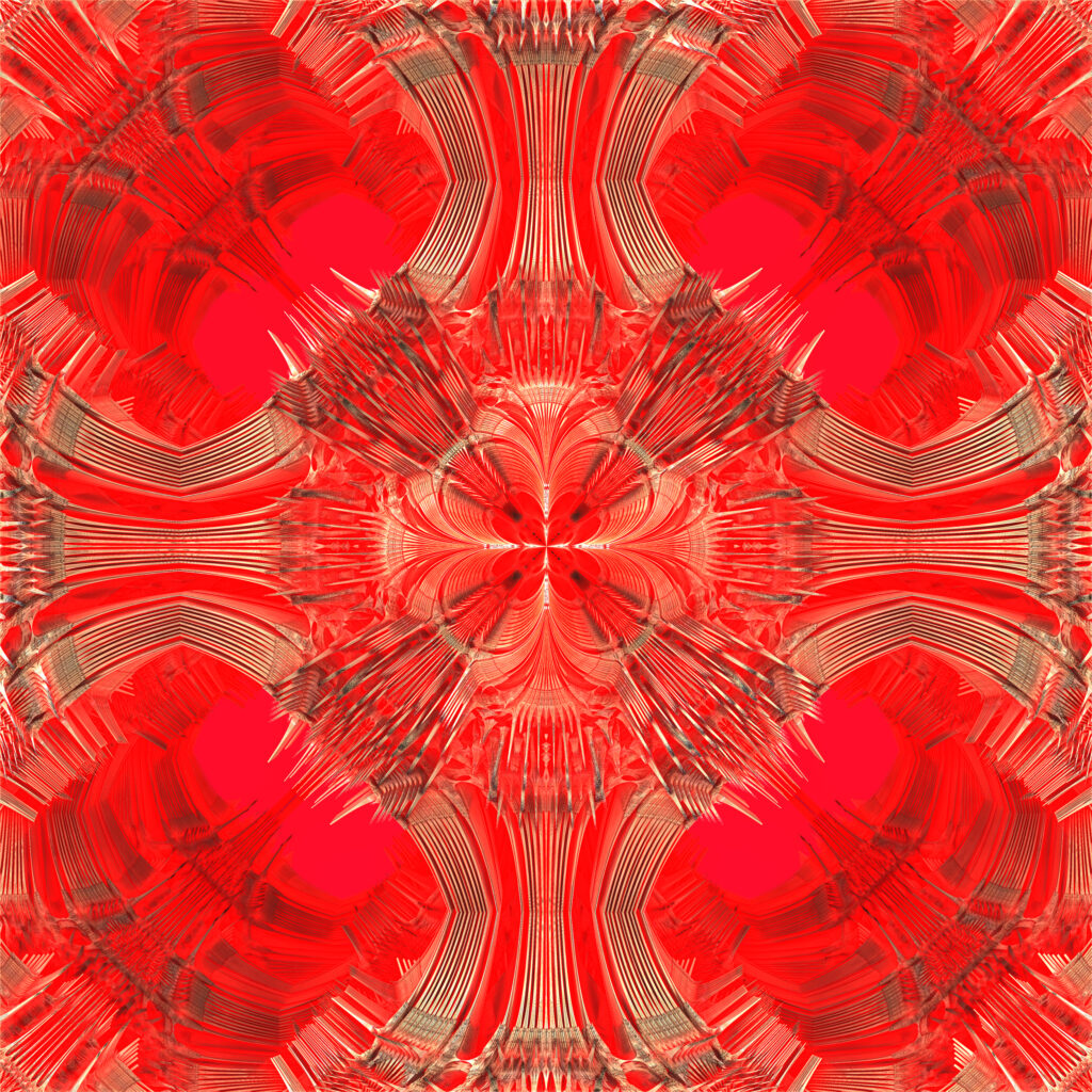 Intricate Red Fractal Pattern Wallpaper: Captivating Abstract Background