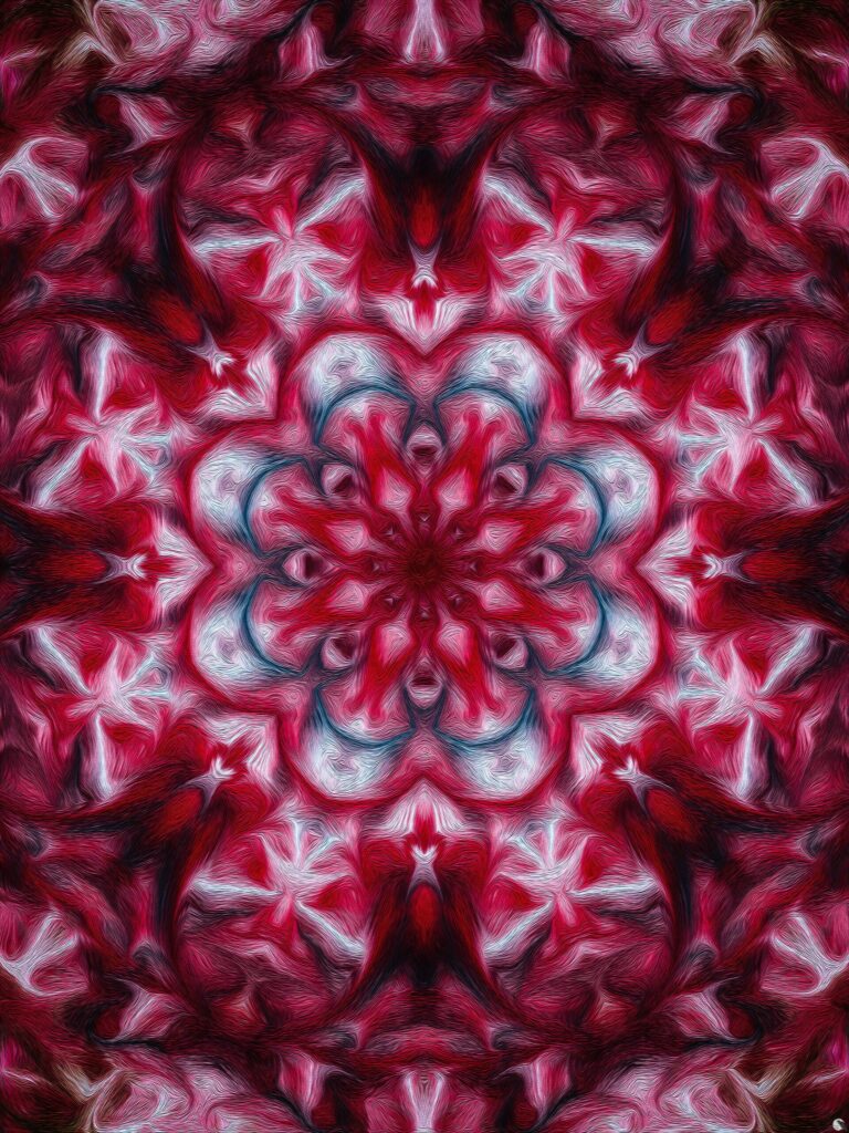 Mesmerizing Red & White Fractal Wallpaper - 1920x2560 Abstract Background