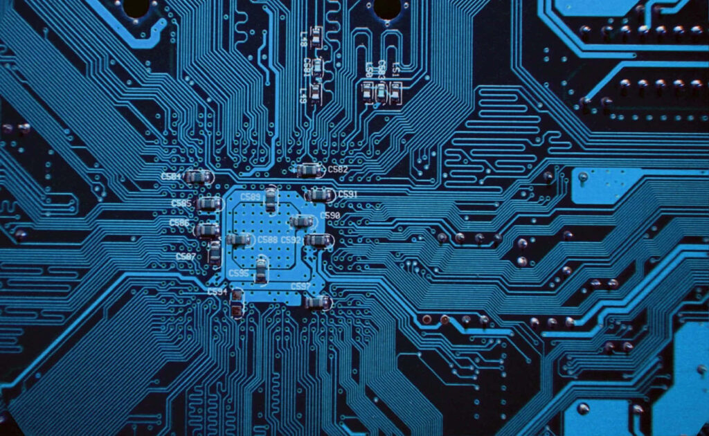Intricate Semiconductor Circuit Board Wallpaper Background