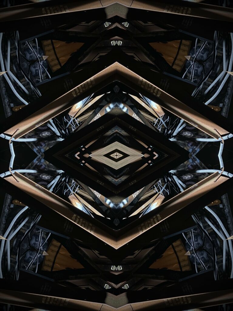 Intricate Symmetrical Fractal Wallpaper with Depth & Mystique