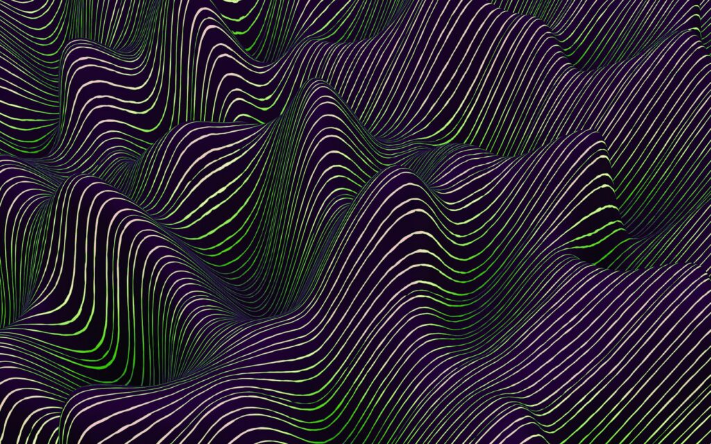 Dynamic Wavy Lines Wallpaper: Mesmerizing 3D Relief Design
