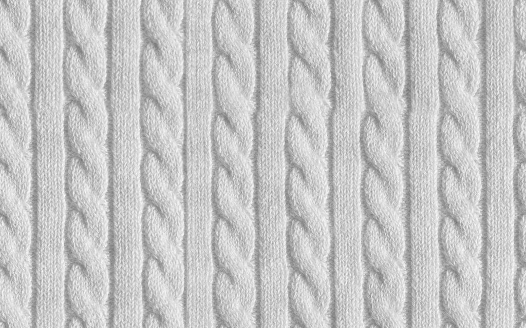 Textured White Knitted Fabric Wallpaper: Close-Up of Intricate Design