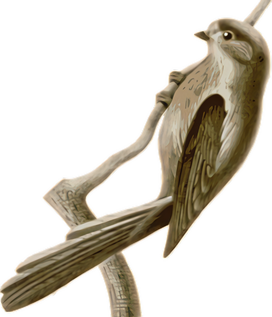Beautifully Carved Wooden Bird Perched on Branch - Nature Craftsmanship Wallpaper