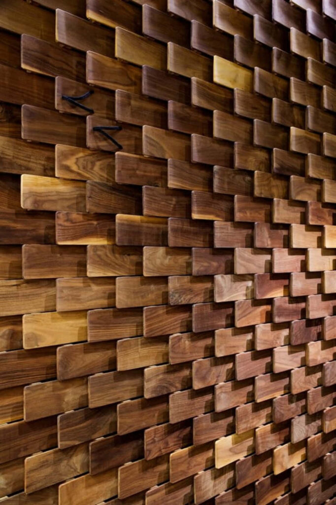 Intricate Interlocking Wooden Block Pattern Wallpaper Background