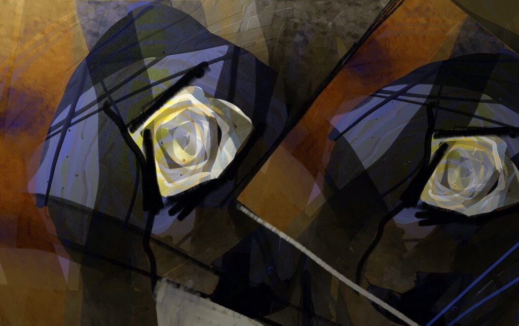 Dark Geometric Abstract Wallpaper with Light Highlights – 1920x1205