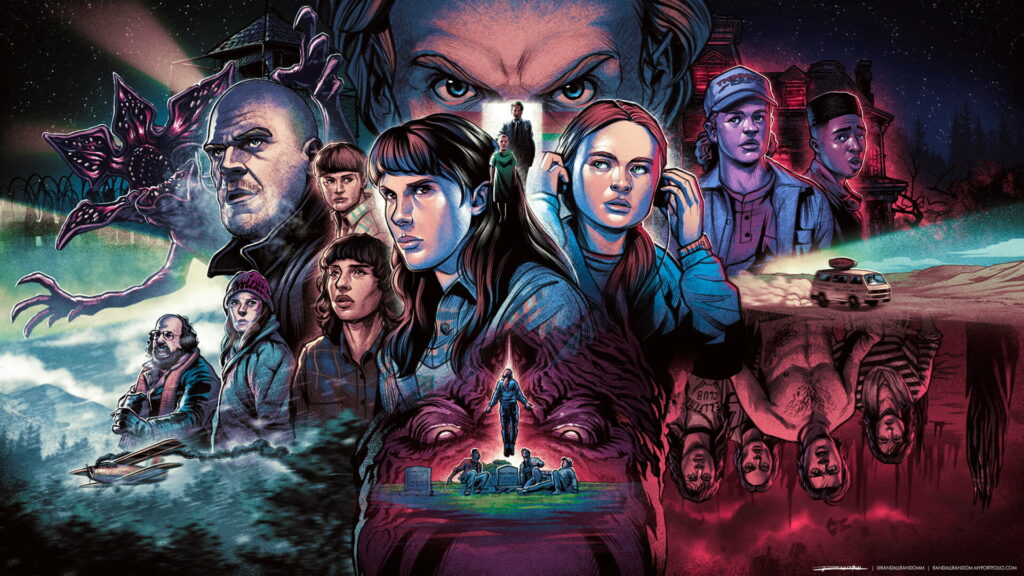 Eerie Masterpiece: Enchanting Artwork of Stranger Things Season 4 Unveiled in Captivating HD Wallpaper