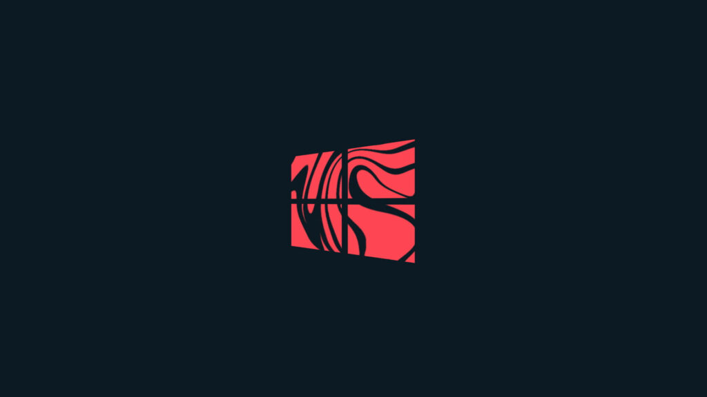 Vibrant Abstract Red Lines Artfully Contrasting Black Windows 10 HD Desktop Background Wallpaper
