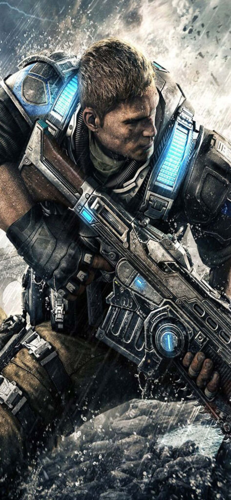 Gears of War 5 Wallpaper: JD Fenix in Action with Lancer - Fan Favorite!