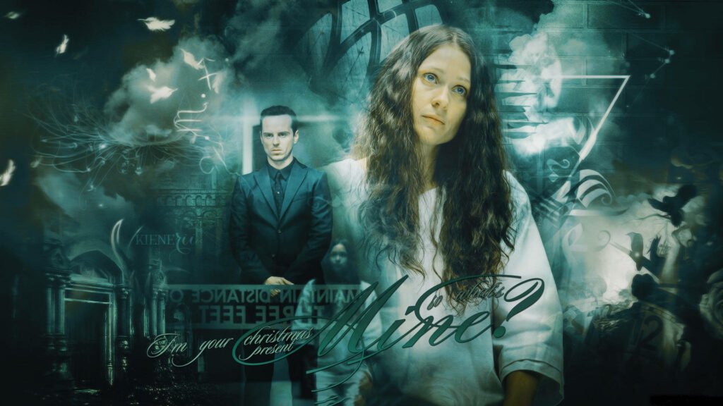 Intricate Eurus & Moriarty Wallpaper: Sherlock Series Atmosphere