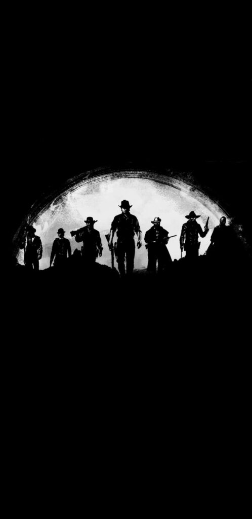 Silhouetted Figures in Mysterious Drama - Striking Wallpaper Background