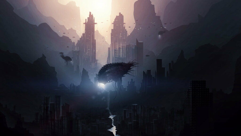 Extraterrestrial Incursion: Immersive 4K Graphics Wallpaper with Alien Invaders