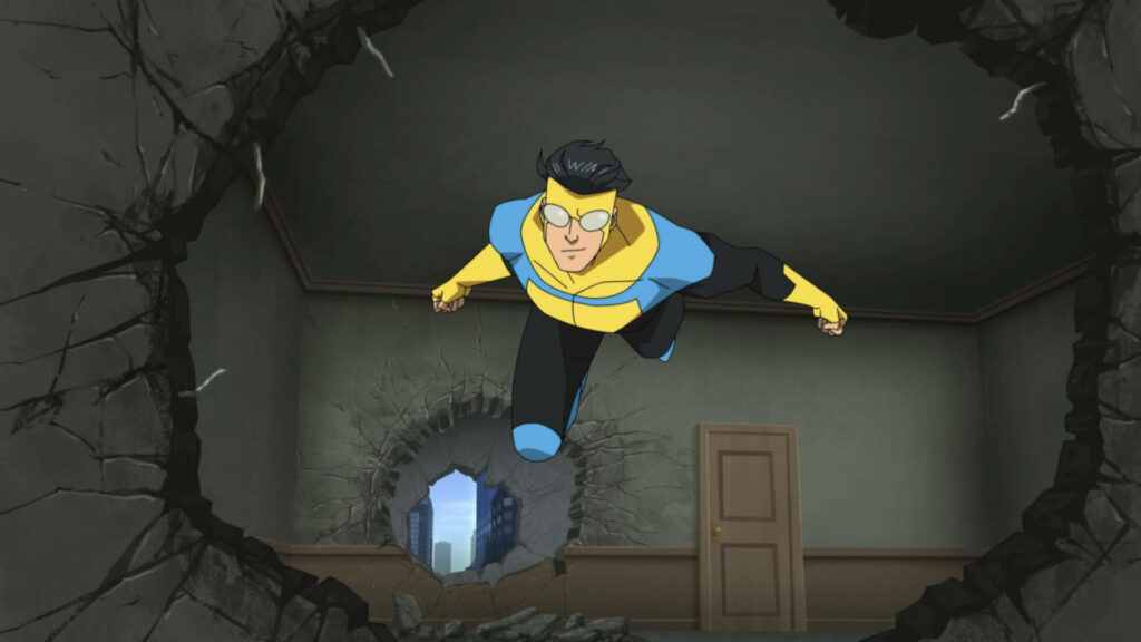 Invincible: Breaking Barriers in His Heroic Attire Wallpaper