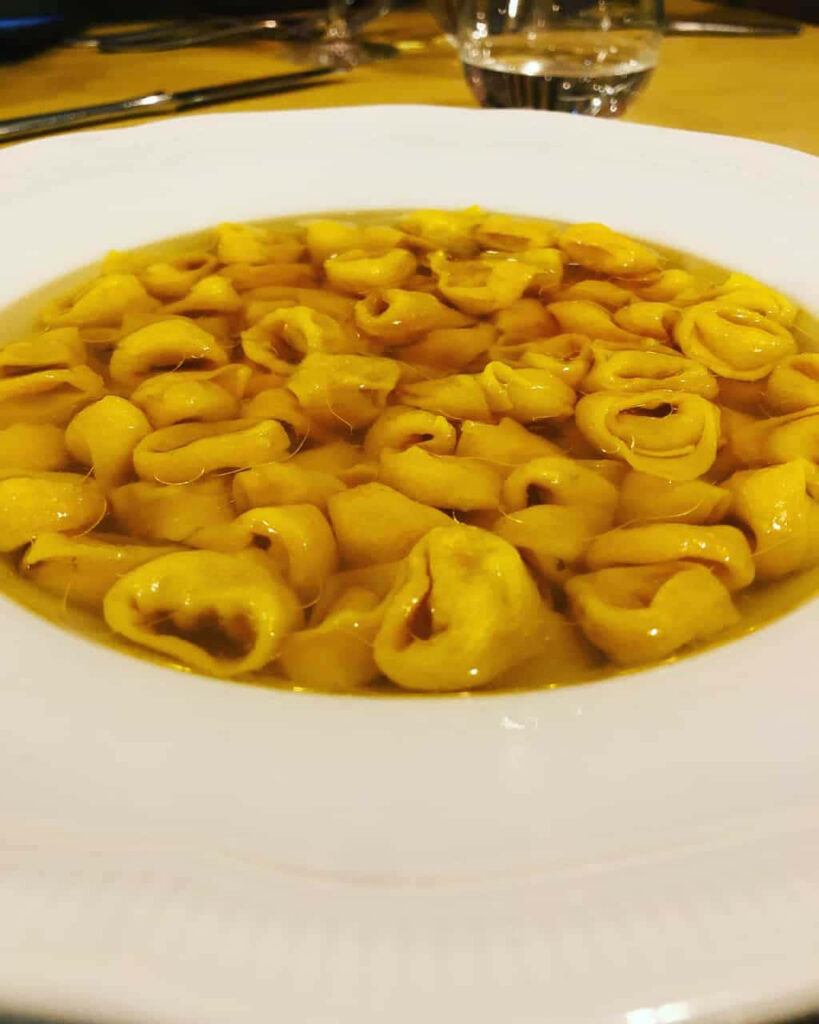 Warm Italian Tortellini in Brodo Wallpaper - Inviting Background Design