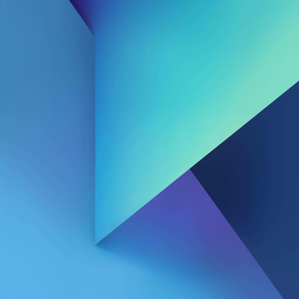 Iridescent Blue & Teal Geometric Wallpaper for Samsung Galaxy Tablet